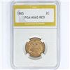 Image 1 : 1865 Two Cent Piece PGA MS65 RED