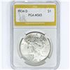 Image 1 : 1934-D Silver Peace Dollar PGA MS65