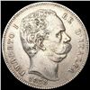 Image 1 : 1873 Italy Silver 5 Lire CLOSELY UNCIRCULATED