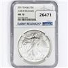 Image 1 : 2017 American Silver Eagle NGC MS70