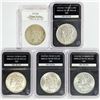 Image 1 : 1923-S Peace $1, 1883-1897 Morgan $1 Set (5)