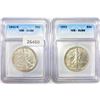 Image 1 : 1941 Set (2) Walking Liberty Half Dollar ICG AU58