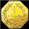 Image 2 : 1880 Octagonal California Gold Half Dollar UNCIRCU
