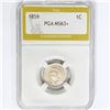 Image 1 : 1859 Indian Head Cent PGA MS63+