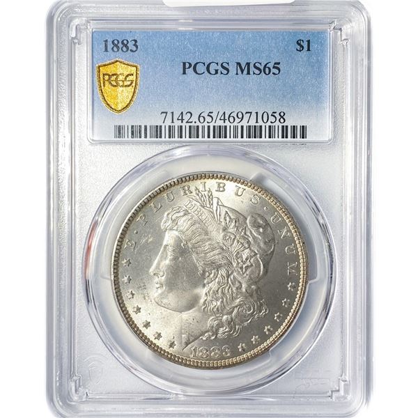 1883 Morgan Silver Dollar PCGS MS65