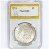 Image 1 : 1921 Morgan Silver Dollar PGA MS65