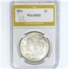 Image 1 : 1921 Morgan Silver Dollar PGA MS65