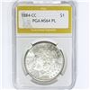 Image 1 : 1884-CC Morgan Silver Dollar PGA MS64 PL
