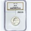 Image 1 : 1945 Washington Silver Quarter NGC MS66