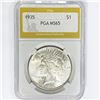 Image 1 : 1935 Silver Peace Dollar PGA MS65