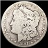 Image 1 : 1891-CC Morgan Silver Dollar NICELY CIRCULATED
