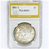 Image 1 : 1881-S Morgan Silver Dollar PGA MS65+
