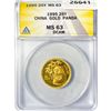 Image 1 : 1995 25Y 1/4oz China Gold Panda ANACS MS63 DCAM