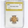 Image 1 : 1872 Indian Head Cent PGA MS63 RED