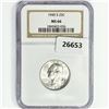 Image 1 : 1945-S Washington Silver Quarter NGC MS66