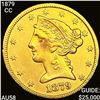 Image 1 : 1879-CC $5 Gold Half Eagle CHOICE AU
