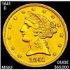 Image 1 : 1841-D $5 Gold Half Eagle CHOICE BU