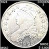 Image 1 : 1823 BROKEN 3 Capped Bust Half Dollar