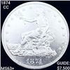 Image 1 : 1874-CC Silver Trade Dollar CHOICE BU +