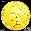 Image 1 : 1888 $3 Gold Piece GEM BU