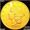 Image 1 : 1861 $20 Gold Double Eagle GEM BU