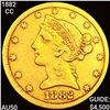 Image 1 : 1882-CC $5 Gold Half Eagle HIGH GRADE