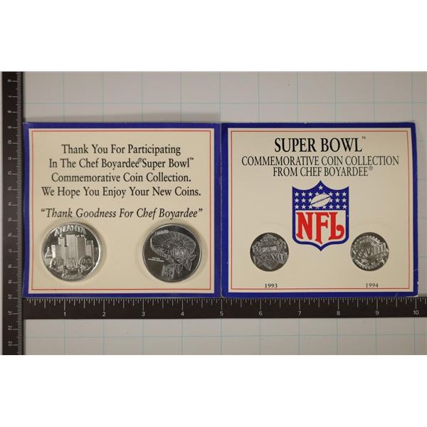 2 SETS OF CHEF BOYARDEE SUPERBOWL COMMEMORATIVE