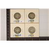 1948, 1949, 1949-D & 1950 WASHINGTON SILVER