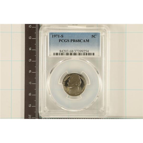 1971-S JEFFERSON NICKEL PCGS PR68 CAM
