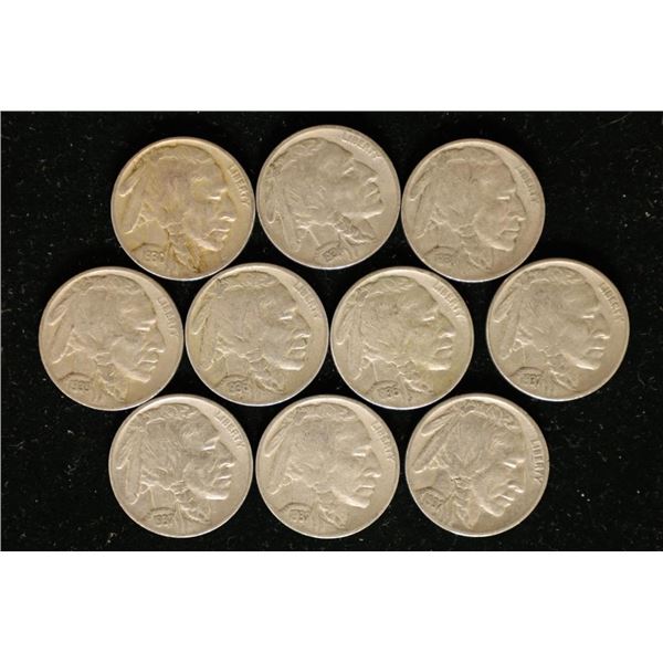 10-1930'S FULL DATE BUFFALO NICKELS