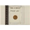 Image 1 : SLABBED 1955-S LINCOLN WHEAT CENT (PF LIKE)