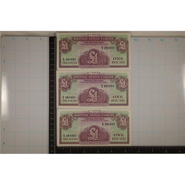 3-1962 BRITISH ARMED FORCES 1 POUND SPECIAL