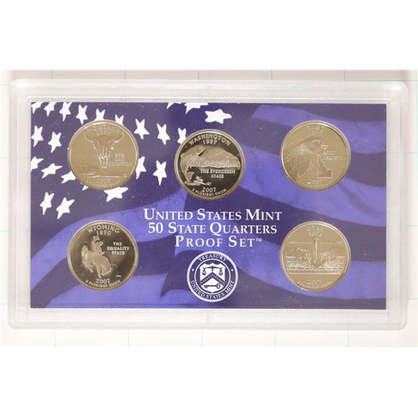 2007 US 50 STATE QUARTERS PROOF SET NO BOX