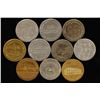 Image 2 : 10 ASSORTED 1 1/2'' TOKENS: 2-DOUBLE EAGLES, 3-