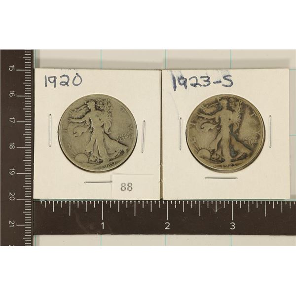 1920 & 1923-S WALKING LIBERTY SILVER HALVES WATCH