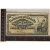 Image 1 : 1900 DOMINION OF CANADA 25 CENT BANK NOTE