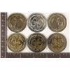 Image 2 : 6-METAL DOUBLE EAGLE TOKENS: 3- PARTIALLY GOLD