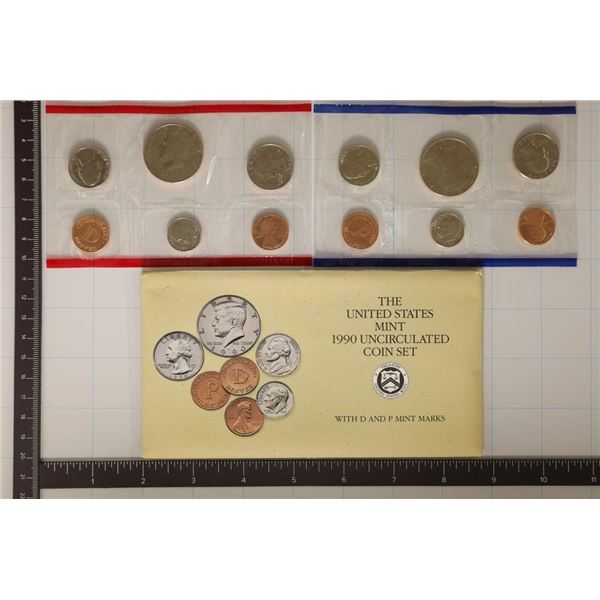 1990 US MINT SET (UNC) P/D (WITH ENVELOPE)