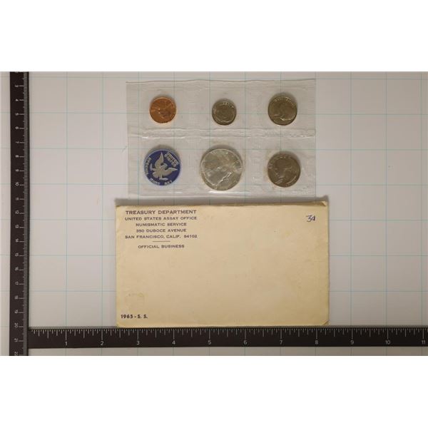 1965 US SPECIAL MINT SET WITH ENVELOPE