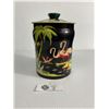 Image 1 : Very Nice 1940's Flamingo Toffee Can. Approx 7" Tall