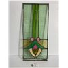 Image 1 : Antique Stained Glass Panel, Nice Condition approx 7 x17"