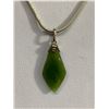 Image 2 : Vintage 925 Silver Chain w/ BC Jade Pendant