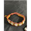 Image 2 : 2 Vintage Oriental Jade and Woven Bracelets