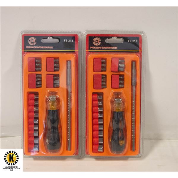 2 PACKS OF PRECISON SCREWDRIVER SETS