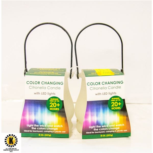 2 COLOR CHANGING LED CITRONELLA