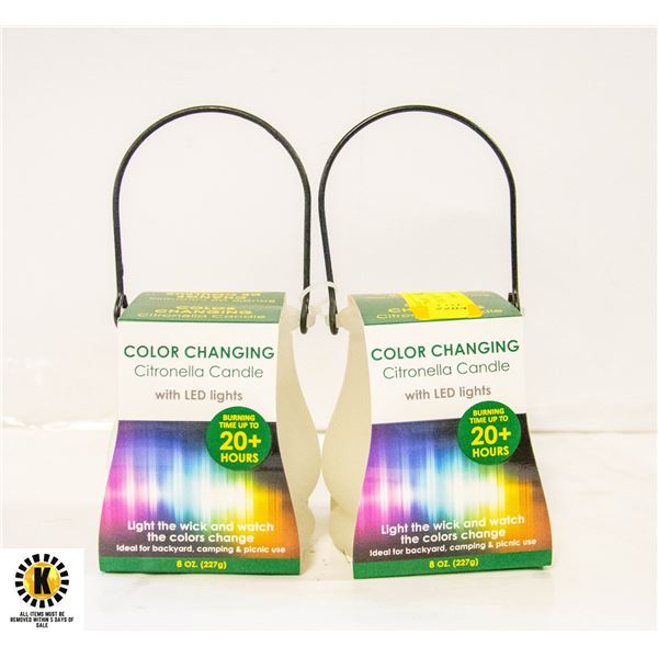 2 COLOR CHANGING LED CITRONELLA