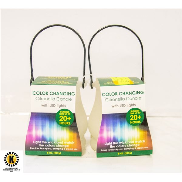 2 COLOR CHANGING LED CITRONELLA