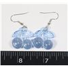 NEW BLUE CHERRY THEME DROP EARRINGS