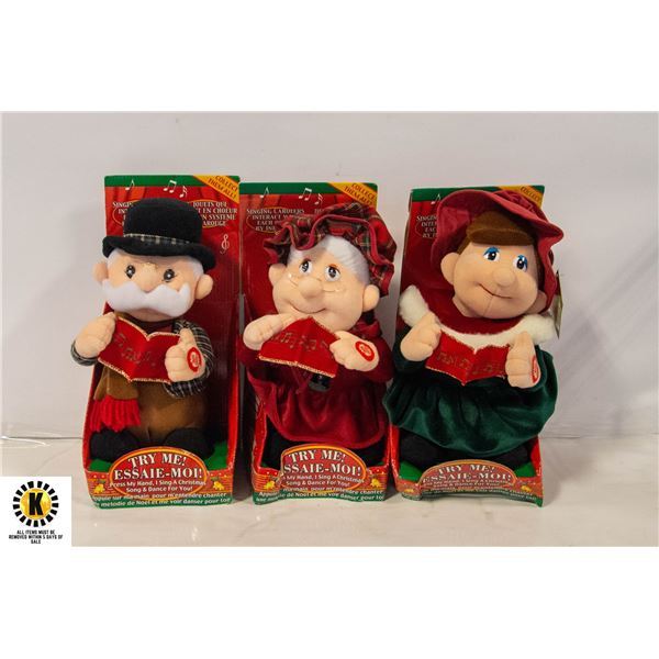 INTERACTIVE NOVELTY HOLIDAY MUSICAL PLUSH- (3)