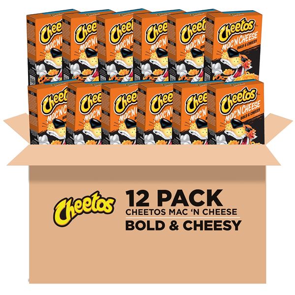 NEW CASE OF 12 BOXES OF CHEETOS MAC N CHEESE